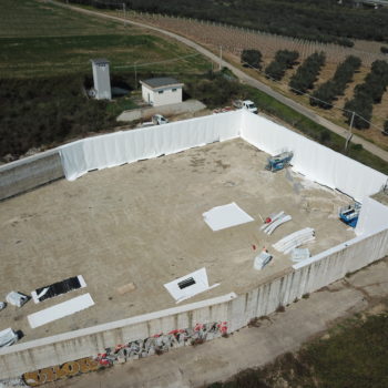 Bacino di irrigazione in TPO