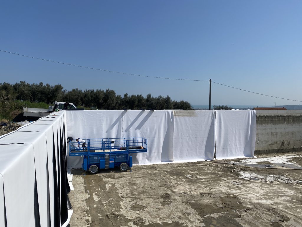 Bacino di irrigazione in TPO