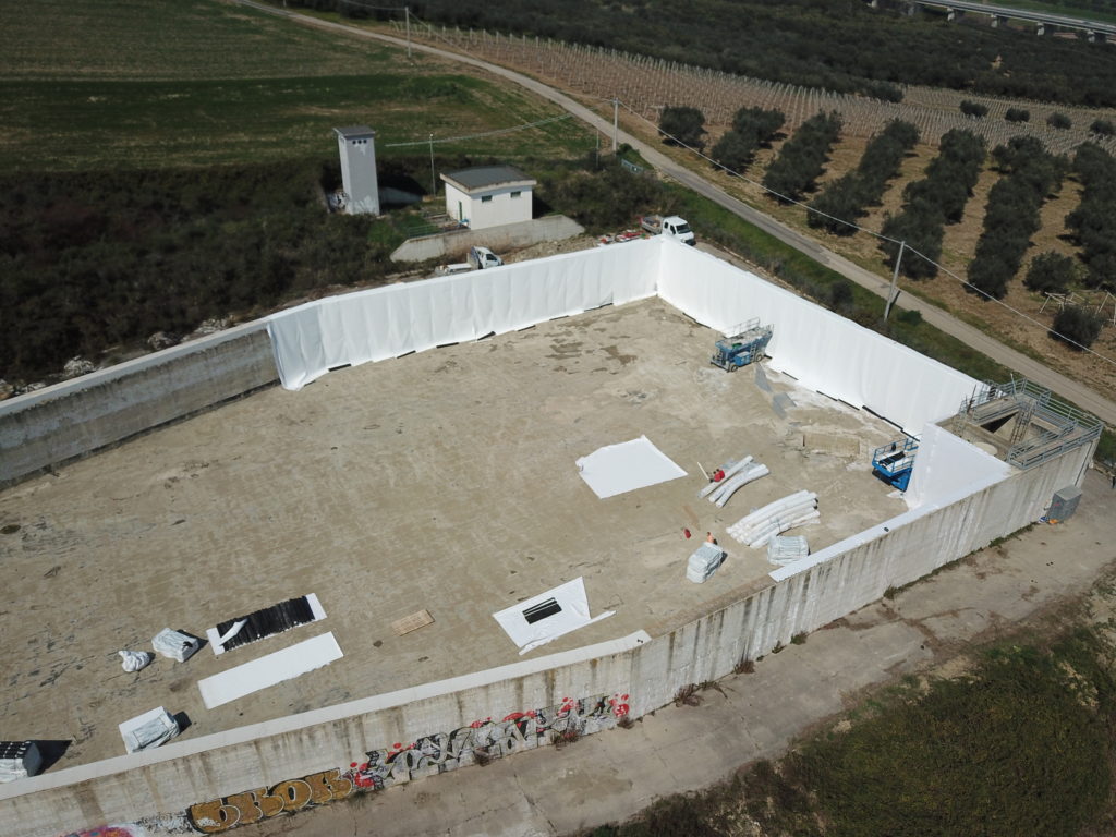 Bacino di irrigazione in TPO