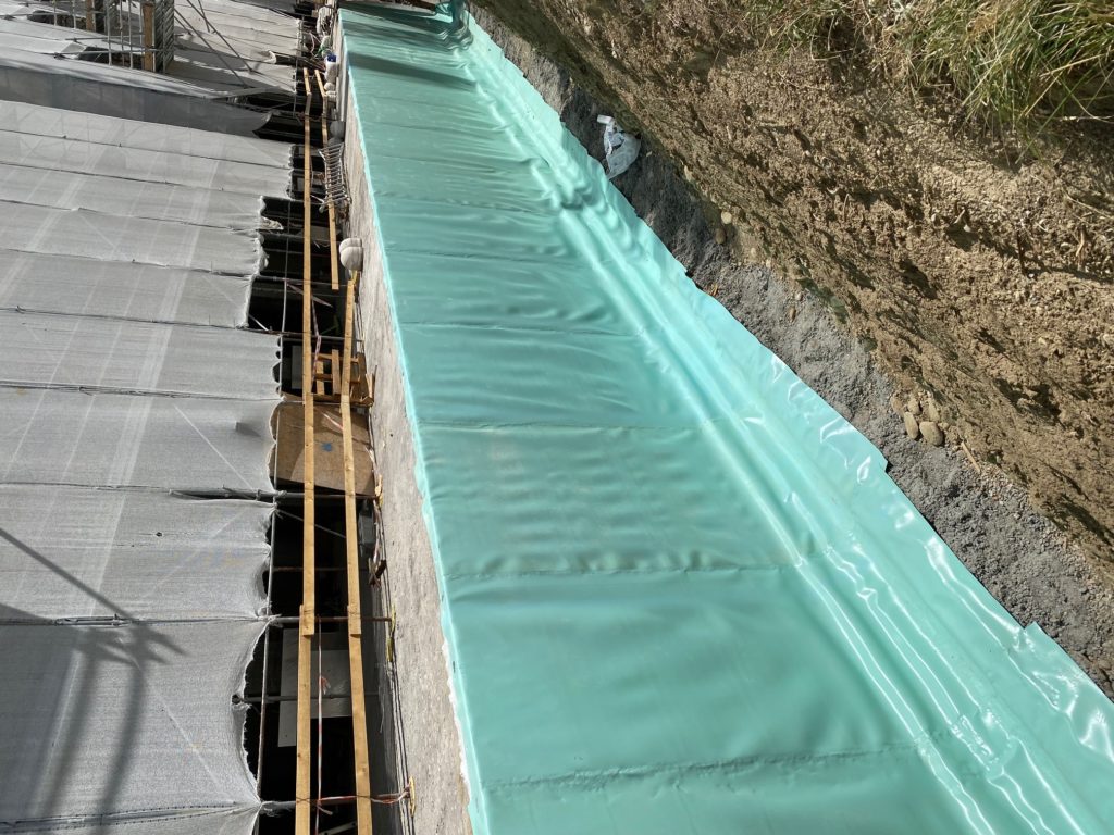Impermeabilizzazione muro contro terra in PVC