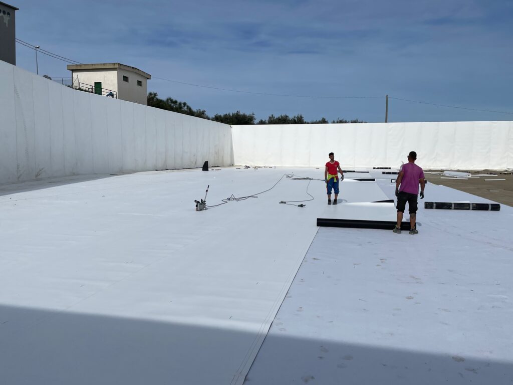 Bacino di irrigazione in TPO